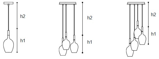 Lampe Suspendue-Rosè 3050-Incanto-Italamp-dimensions